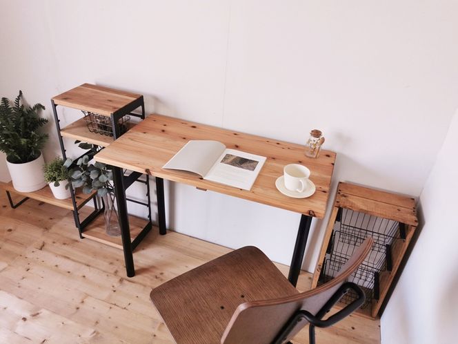 無垢材 デスク組立 工具不要 ワークデスク 1000×500｜新星金属製作所 大阪府 守口市 テーブル ワークデスク リモート リビング 子供部屋 新生活 引っ越し [0937]