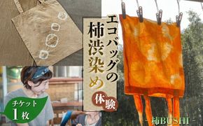 エコバッグの柿渋染め体験  [No.1096]