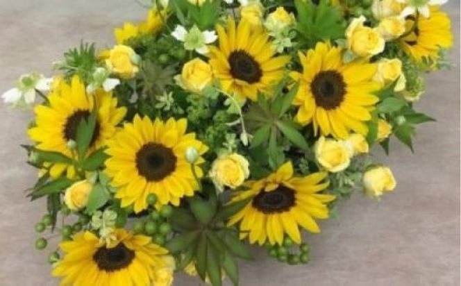 アレンジメント Mサイズ_イエロー/オレンジ系 142069_BN016VC01