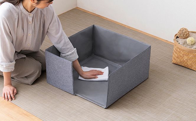 ペット 犬 猫 サークル トイレ ペットトイレサークル PTC-N4824 グレー アイリスオーヤマ コンパクト収納 折りたたみ トイレトレーニング 飛び散らない 介護 