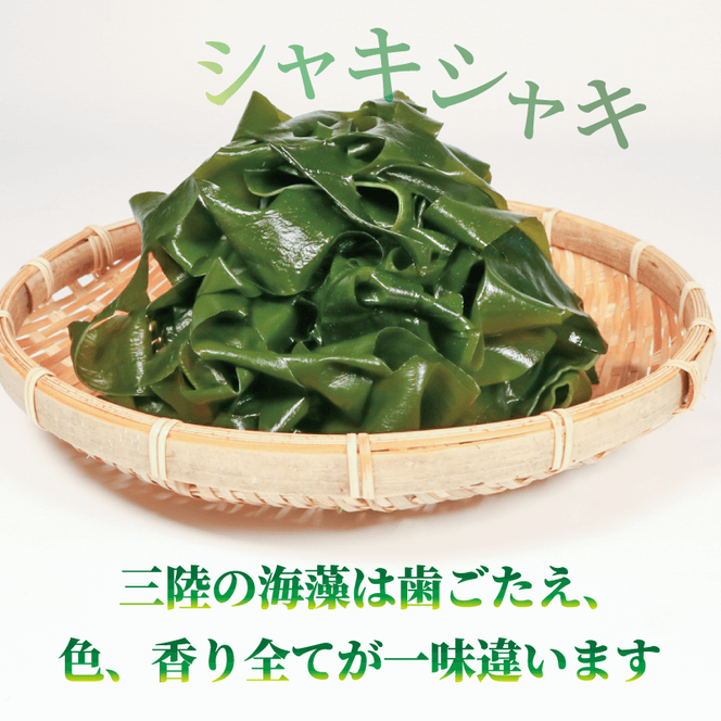 三陸 大船渡産 海藻 味わいつくしセットA (わかめ100g、茎わかめ200g、きざみ昆布200g) 各1袋 計500g [honda006]