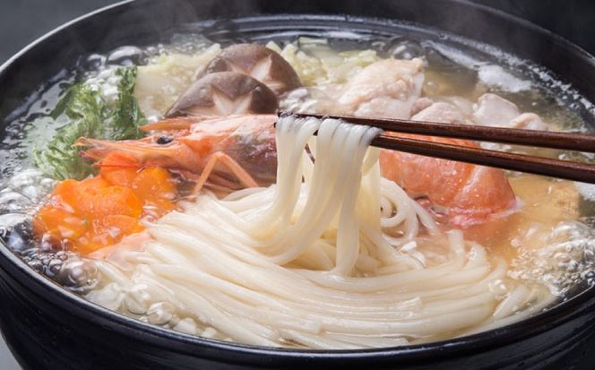 【国産小麦100%】島原 手延 うどん 山道うどん 木箱入り 960g (160g×6袋) 12人前 / うどん ウドン 麺 乾麺 / 南島原市 / そうめんの山道[SDC015]