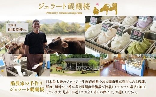 【ジェラート醍醐桜】恋するジャージー炭火焙煎ほうじ茶 6個セット / 岡山 真庭 醍醐桜 極上スイーツ 濃厚 プレゼント 贈答 デザート ギフト ジャージー牛 ミルク ジェラート おやつ ほうじ茶 子供から大人まで 冷凍 人気 贅沢 家庭用にも 【nhss015-01】