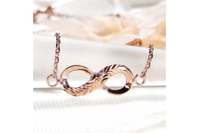 ハワイアンジュエリー ブレスレット K18PG ピンクゴールド ダイヤモンド 0.2ct 無限大 ∞ インフィニティ 18金 手彫り彫刻 チェーンブレスレット アクセサリー アクセ ジュエリー 【f184-k18pg】 [オーダーメイドジュエリーメイ 山梨県 韮崎市 20745206]