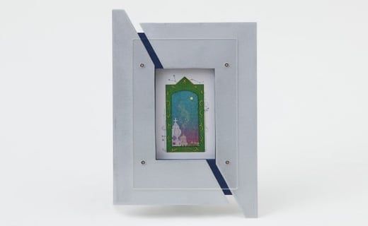 作家さんが1つ1つ製作!!｢アルミスクエア ポストカードフレーム｣ 1個【お部屋をオシャレに演出!!】N-87