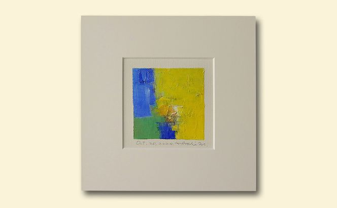 Hiroshi Matsumoto 油彩画 ”Oct. 20, 2020” オリジナル額装(ガラスなし)
