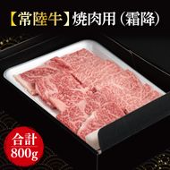 【常陸牛】焼肉用(霜降)　計800g(400ｇ×2パック)｜肉 お肉 牛肉 肉類 牛肉 常陸牛 焼肉 BBQ バーベキュー 霜降 ブランド 茨城県 行方市(FL-20)