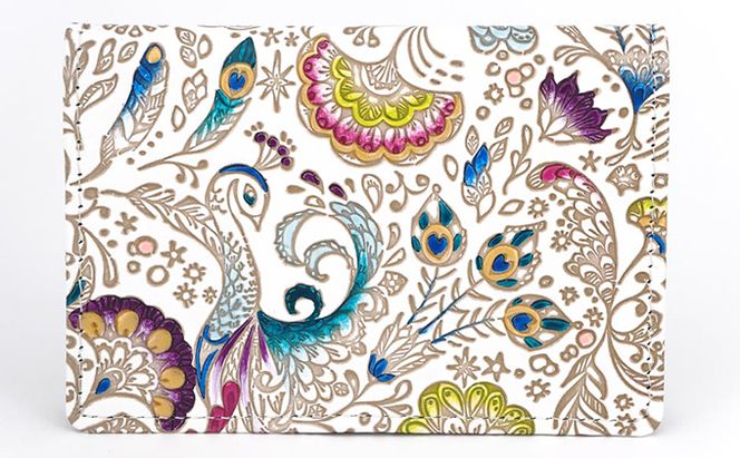 パスケース 孔雀 文庫屋大関 名刺入れ カードホルダー 名刺ケース 名刺ホルダー カード入れ 定期入れ 定期ケース 雑貨 生活雑貨 小物 革小物 革製品 本革 日用品 民芸品 工芸品 東京 東京都 墨田区