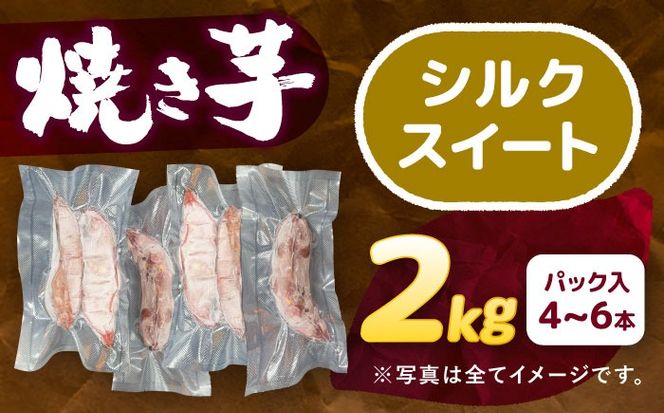 選べる品種/ 焼き芋 シルクスイート 2kg (4〜8本) さつまいも 焼きいも おやつ 愛西市 / 就労継続B型事業所ヤシの木[AEDG001]