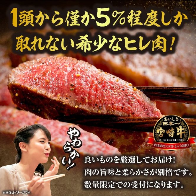 【数量限定】ブランド黒毛和牛宮崎牛ヒレ塊 500g　（宮崎牛 黒毛和牛 和牛 ヒレ）