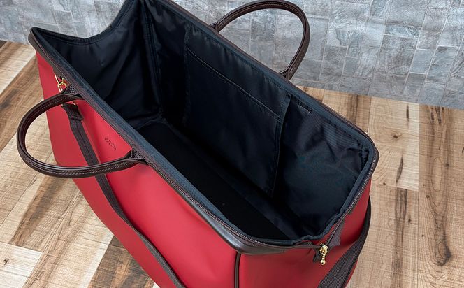 とにかく軽い！ダレスボストンL / レッド / ボストンバッグ ダレスバック 約680g 大容量 合皮 お手入れ簡単 2泊3日程度 旅行 ゴルフバッグ かばんこみせ さくら咲くら