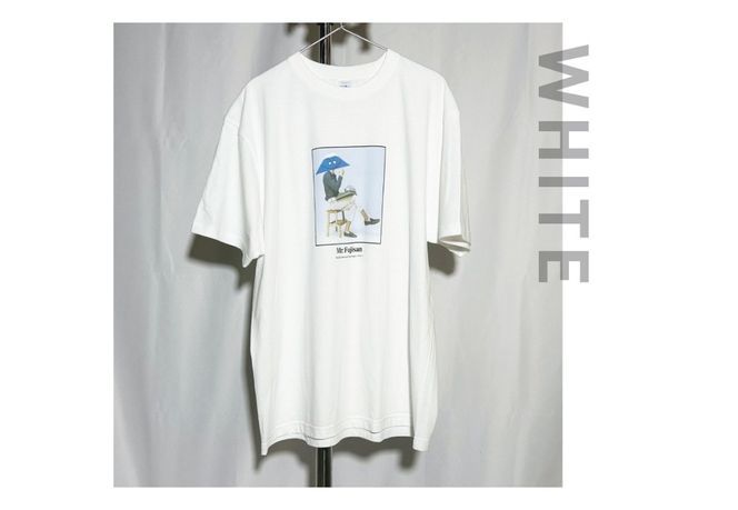 【 選べるカラー / サイズ 】 Tシャツ 半袖 YELLOW  / WHITE 【サイズ M / L】 綿100％ 「 OvO Fuji san Tee 」 ユニセックス ファッション 黄色 イエロー 白 ホワイト 富士山 日用品 山梨 富士吉田