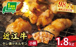 【1週間以内発送】味付けホルモン　秘伝のタレ漬け　近江牛小腸　1,800g（300g×6）【FO75W】
