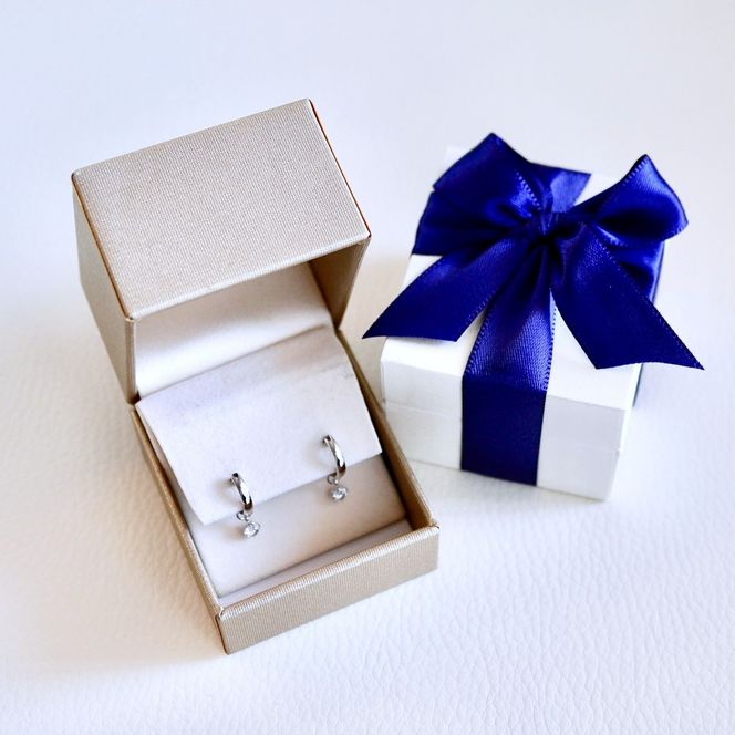 Pt900 プラチナ 2WAY ピアス 地金 ホワイトトパーズ フープピアス(直径10mm) 保証書付 SMK-5249 SWAD098-wtp