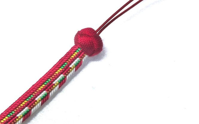 組紐ネックストラップゆるぎ組 矢絣柄２【hrkz0007-2】