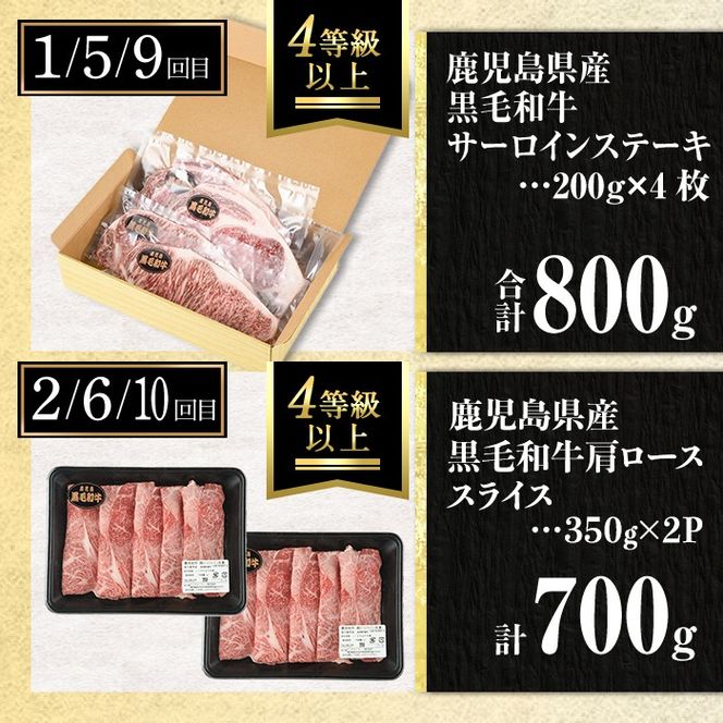 isa651 【定期便12回】工場開設一周年記念 牛肉堪能定期便(合計10.2kg) 黒毛和牛 リブロース サーロイン ステーキ スライス 大判 焼肉 牛 うし 牛肉 すきやき しゃぶしゃぶ 牛しゃぶ ロース アウトドア 食べ比べ BBQ 冷凍 【サンキョーミート株式会社】