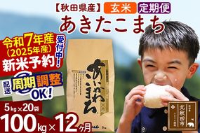 ※令和7年産 新米予約※《定期便12ヶ月》秋田県産 あきたこまち 100kg【玄米】(5kg小分け袋) 2025年産 お届け周期調整可能 隔月に調整OK お米 藤岡農産|foap-21712