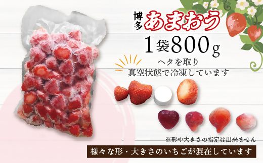 【2026年7月より順次発送】冷凍あまおう800g ＆ 冷凍ブルーベリー600gセット 計1.4kg【JAほたるの里】_HA1653