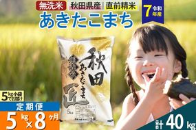 【無洗米】＜令和7年産＞《定期便8ヶ月》秋田県産 あきたこまち 匠 5kg (5kg×1袋) ×8回 5キロ お米 |02_snk-030308s