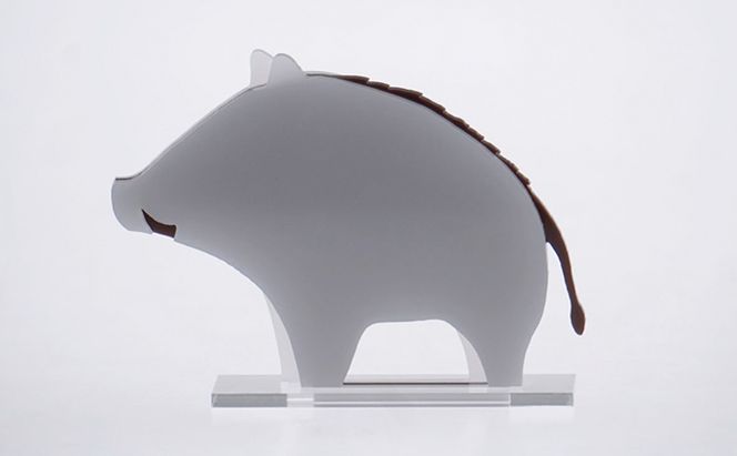  はざいくる アクリル 干支 いのしし 置物 インテリア 雑貨 