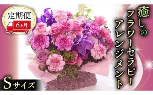 【 6ヶ月 定期便 】 癒し の フラワー セラピー アレンジメント Sサイズ お花 花 はな アレンジ リラックス リフレッシュ ストレス [CT121ci]