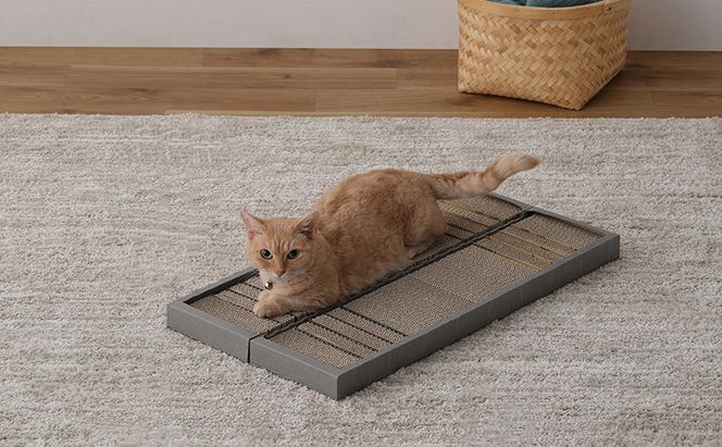 猫 爪とぎ ダンボール やすり付き爪とぎ P-YT650 アイリスオーヤマ ブラウン 段ボール 爪磨き またたび マタタビ成分 ねこ ネコ cat キャット CAT 