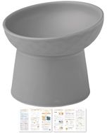 【獣医師が監修】 猫 犬 食器 フードボウル 吐き戻し防止 フードボウル大 グレー 【kw0286-0054-4】