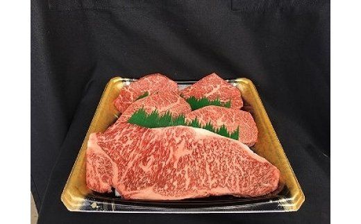 近江牛　ステーキ用　食べ比べセット【660ｇ（サーロイン180ｇ×1枚、ミスジ120ｇ×2枚、モモ120ｇ×2枚）】【K064W】（国産牛　和牛　ブランド牛　ブランド和牛　黒毛和牛　牛肉　肉　高級　人気　おすすめ　神戸牛　松阪牛 に並ぶ 日本三大和牛 近江牛）
