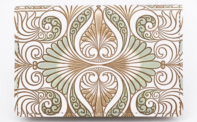 パスケース ロカイユ ペールカーキ 文庫屋大関 名刺入れ カードホルダー 名刺ケース 名刺ホルダー カード入れ 定期入れ 定期ケース 雑貨 生活雑貨 小物 革小物 革製品 本革 日用品 工芸品 東京 東京都 墨田区