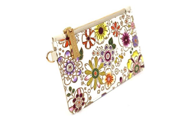 【文庫屋大関】すっきりカードケース　みつばち【皮革工芸品】 ファッション小物 雑貨 フラグメントケース 小銭入れ付き 収納 スマート 日本製 ミツバチ 