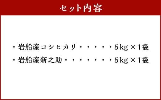 【令和7年産米】牛とつくったお米 新潟県岩船産 コシヒカリ 5kg・新之助 5kg 計10kg 1041006