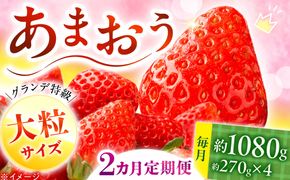 【全2回定期便】あまおう いちご 1080g（約270g×4パック）【2027年1月中旬より順次発送】《築上町》【株式会社HSP-テクノ】 いちご 苺 グランデ等級 果物 イチゴ[ABFG003]