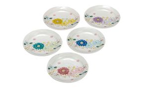 九谷焼 5.2号皿揃/花はな a01 工芸品 豆皿 結婚 引き出物 金婚式 誕生日プレゼント 還暦祝い 古希 喜寿 米寿 退職 定年 プレゼント お祝い お返し お礼