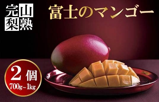 【フルーツ王国やまなし】アップルマンゴー ２個（７００ｇ～１ｋｇ）　フルーツ 果物 くだもの マンゴー 山梨 やまなし 富士川町