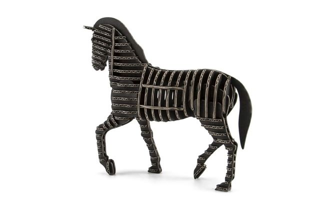 段ボール製組立キット 2026 干支 【午段（うまだん）/ ブラック】 1体分_2622R