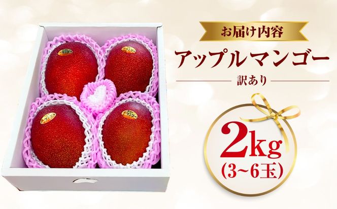 【2027年発送 先行予約】【訳あり】仲村農園の完熟アップルマンゴー 2kg マンゴー 沖縄 果物 フルーツ ギフト 沖縄市 / 仲村農園[BCCU003]