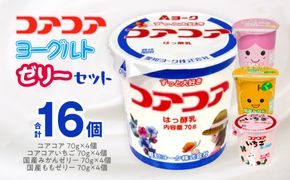 愛知ヨーク　コアコアヨーグルト＆国産ゼリーセット　16個入　ヨーグルト ゼリー デザート 国産果汁 詰め合わせ 健康 給食 保育園 幼稚園 小学校 中学校 支援学校 病院 高齢者施設［108A04］