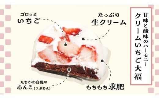 【 菓子庵たちかわ 】 スイーツ大福 お試し 6種 セット ( 8個入 × 1箱 ) 手作り もちもち スイーツ いちご大福 いちご イチゴ 苺 さくらんぼ みかん オレンジ パイナップル お茶 茶 栗 くり 芋 イモ ようかん 羊羹 チーズ チョコ チョコレート バター 生クリーム フルーツ 果物 和菓子 菓子 お菓子 餡子 あんこ [AY021ci]