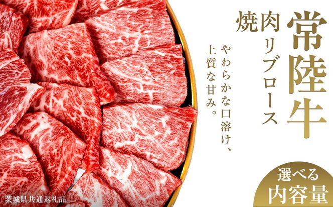 ＼選べる内容量／【先行予約】【和牛セレブ】常陸牛 焼肉 リブロース 200g×2パック～8パック(計200g～1.6kg)(茨城県共通返礼品) ひたち牛 ブランド牛肉 国産牛 国産黒毛和牛 お肉 ＜2027年2月からお申込順に発送＞ ひたちぎゅう 常陸牛 ブランド牛 焼肉 リブロース 黒毛和牛 和牛 ギフト