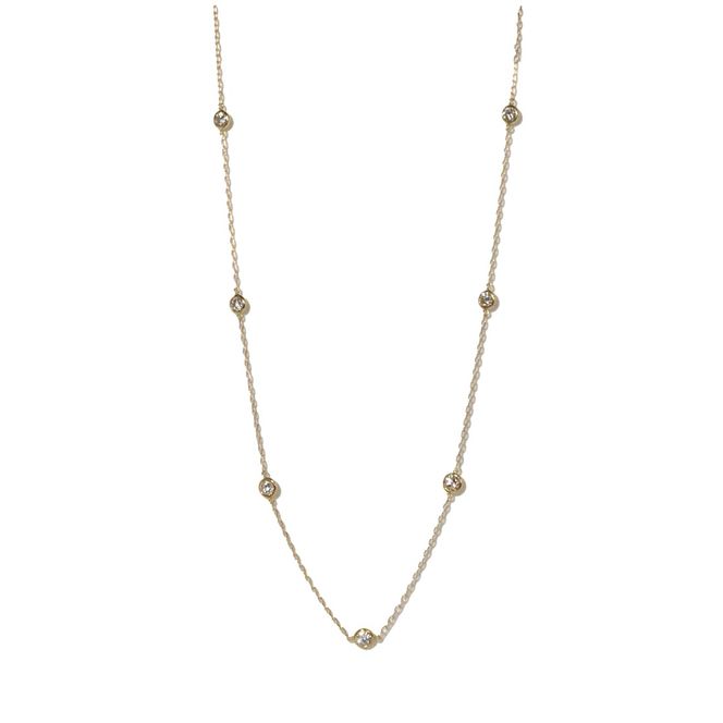 K18　1.00　ダイヤモンドステーションネックレス　BQ-203