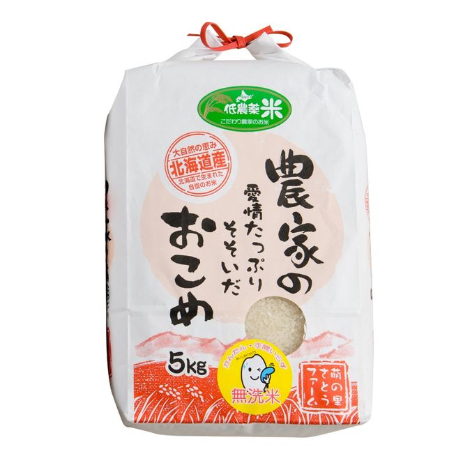 お米【3ヵ月定期便】北海道南るもい産【ななつぼし】(無洗米) 5kg R011-066