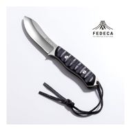 【FEDECA】 ブッシュクラフトナイフ リップルブラック 001079
