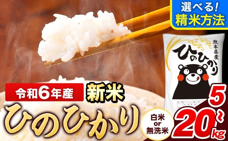 令和6年産 新米 ひのひかり 選べる精米方法 白米 or 無洗米 5kg 10kg 12kg 15kg 18kg 20kg[11月-12月より出荷予定] 熊本県産 米 精米 ひの 長洲町---ng_hn6_af11_24_10500_5kg_h---