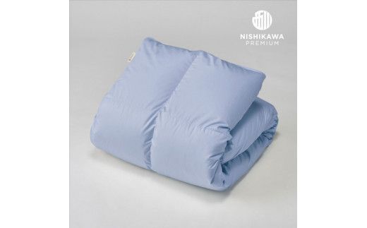 【nishikawa/西川】羽毛ふとん/ジーリンホワイトグースダウン 90％ /シングル/配色ブルー【P263W】（滋賀県　近江八幡市）