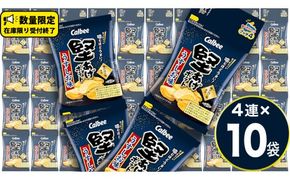 4連 小袋 お菓子 カルビー 堅あげポテト (うすしお味 プッチ4) 40袋（4連×10） ポテチ お菓子 おかし 大量 スナック おつまみ ジャガイモ じゃがいも まとめ買い おやつ 数量限定
