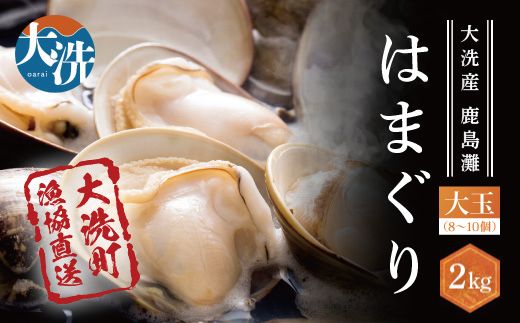 大洗産鹿島灘天然はまぐり 2kg 冷蔵 漁協直送 お吸い物 ハマグリ 蛤 貝 砂抜き処理 魚介類 大洗産 天然 はまぐり