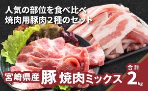 焼肉ミックス（バラ500g×2・肩ロース500g×2）計2kg　K16_0120
