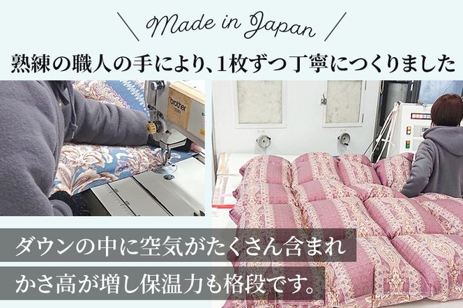 羽毛掛けふとん シングル (レッド) フランス産ホワイトダックダウン93％ 日本製 国産 寝具 羽毛布団|10_ebs-010101a