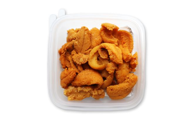 北海道 礼文島産 冷凍生うに(キタムラサキウニ) 40g×2個 ＆ 天然 冷凍蝦夷あわび 500g［野崎水産］【 うに ウニ 雲丹 生うに あわび 鮑 蝦夷あわび 冷凍あわび 刺身 バター焼き 海鮮 】