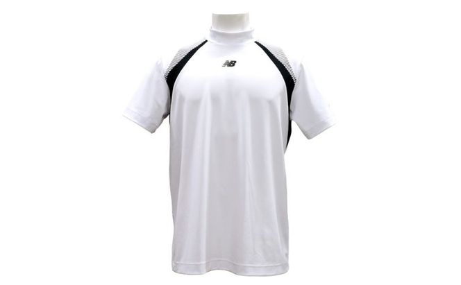ニューバランスゴルフ ウェア 半袖 モックネックシャツ メンズ UVカット ホワイト 012-6166002